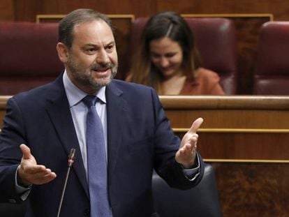 El ministre de Foment, José Luis Ábalos, al Congrés.