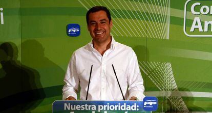 Juan Manuel Moreno, en el comité ejecutivo del PP andaluz.