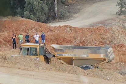 Zona cercana a donde desapareció el hombre y su retroexcavadora en Villanueva de la Reina (Jaén).
