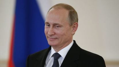 El presidente ruso, Vladímir Putin, este jueves en Moscú.