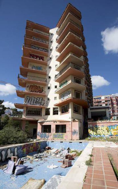 El Hotel Velazquez, cerrado y en estado de abandono.