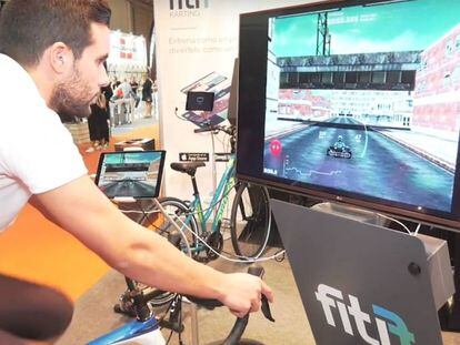 Con Fitif Karting puedes practicar ciclismo indoor mientras juegas