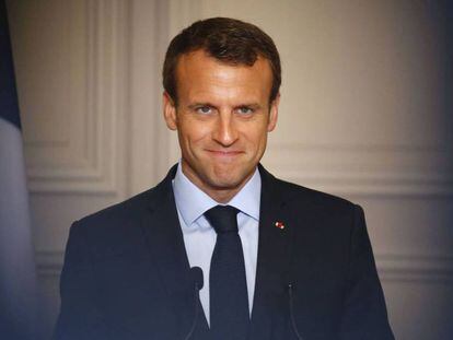 El presidente francés, Emmanuel Macron, en París.