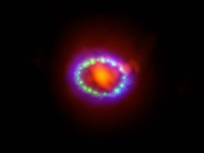 Reconstrucción de la supernova 1987A a partir de observaciones de telescopios en distintas longitudes de onda