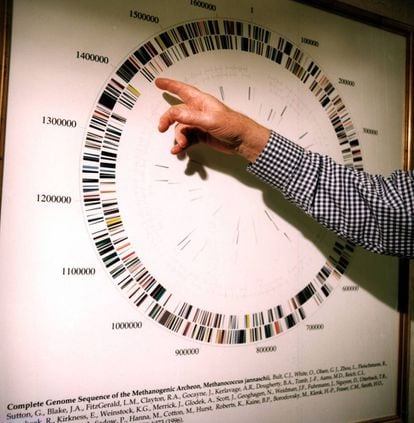 El genetista Craig Venter anuncia en 2000 que el equipo internacional de investigadores del que forma parte ha conseguido secuenciar el genoma humano tras una década de trabajo.