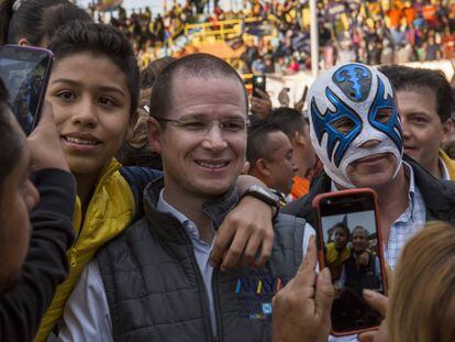 Ricardo Anaya, durante un acto en Ciudad de México. 