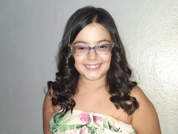 Nayara Granados de nueve años es la autora de 'Los abrazos perdidos'.