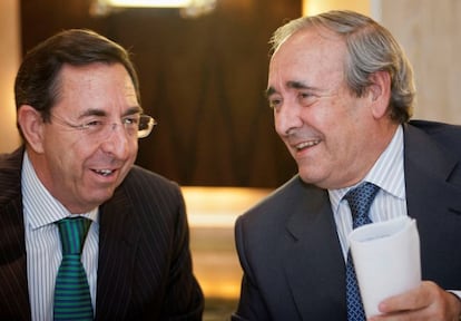 El presidente de Sercobe, Ángel Lara, junto al secretario general, Luis Valero.