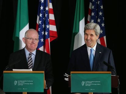 El secretario de Estado, John Kerry, este domingo en Tipperary (Irlanda).