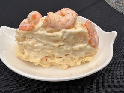 Ensaladilla de Bar FM, en Granada, la segunda clasificada del V Campeonato Nacional de Ensaladillas 2022.