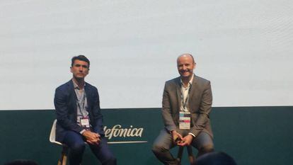 Juan Carlos García y David del Val, en la presentación de Telefónica.
