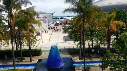 El escenario del festival de Eurovisión de Lisboa.