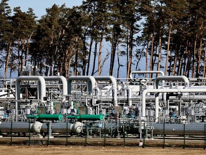 Conductos del gasoducto Nord Stream en Lubmin (Alemania), el 8 de marzo.