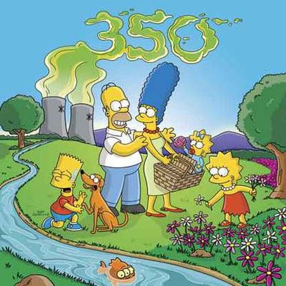 La familia Simpson, en una jornada en el campo.