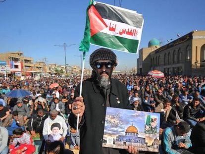 Partidarios de Muqtada Al Sáder en Bagdad, en 2017.