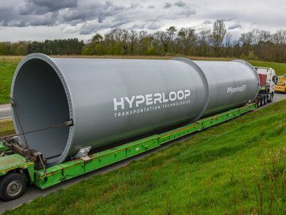 Uno de los tubos del trazado de Hyperloop TT en Touluse (Francia).