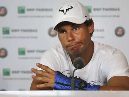 Rafa Nadal anunciando su retirada de Roland Garros.