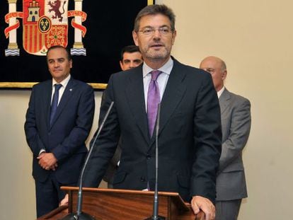 Rafael Catal&aacute; en la presentaci&oacute;n de los nuevos juzgados de Albacete. 