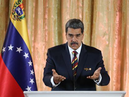 Nicolás Maduro, durante un acto este miércoles en Caracas.