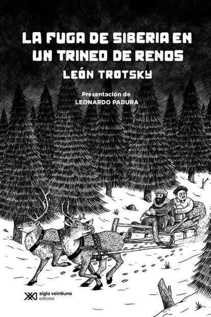 Cover of the book 'The flight from Siberia in a reindeer sleigh'.