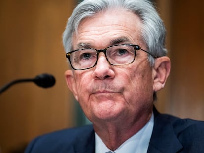 Jerome Powell, presidente de la Reserva Federal, comparece ante un comité del Senado el 3 de marzo.