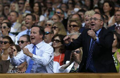 Cameron y Salmond, en la final de Wimbledon.
