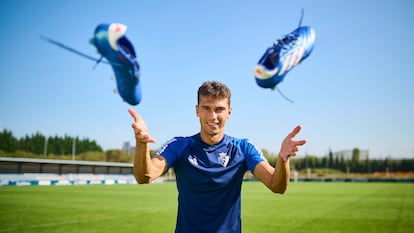 Lucas Torró, centrocampista de Osasuna, este jueves en Tajonar.