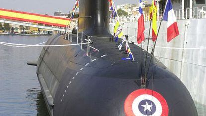 Botadura en Cartagena de un submarino Scorpène  para Chile.