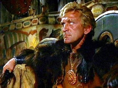 Kirk Douglas como Einar, en la película 'Los vikingos', de 1958. En vídeo, el tráiler.