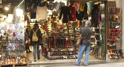 Tienda en una zona comercial de Madrid.