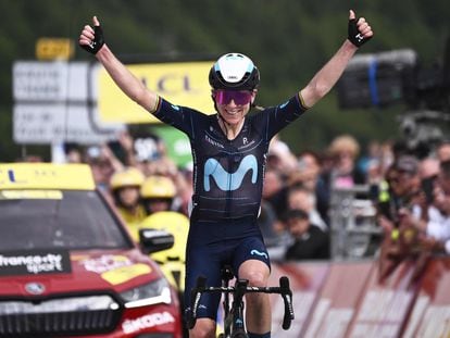Annemiek van Vleuten, ganando la etapa reina del pasado Tour.