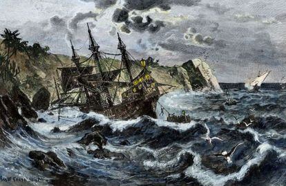 El hundimiento del Santa Mar&iacute;a, visto por el arte. 