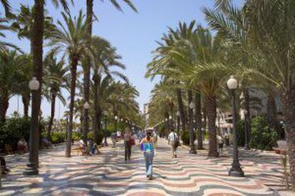 Paseo de la Explanada, en Alicante.