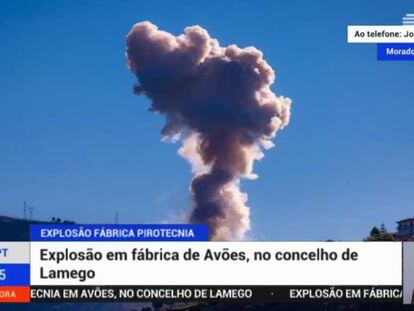 Retransmisi&oacute;n del suceso en la televisi&oacute;n p&uacute;blica portuguesa.