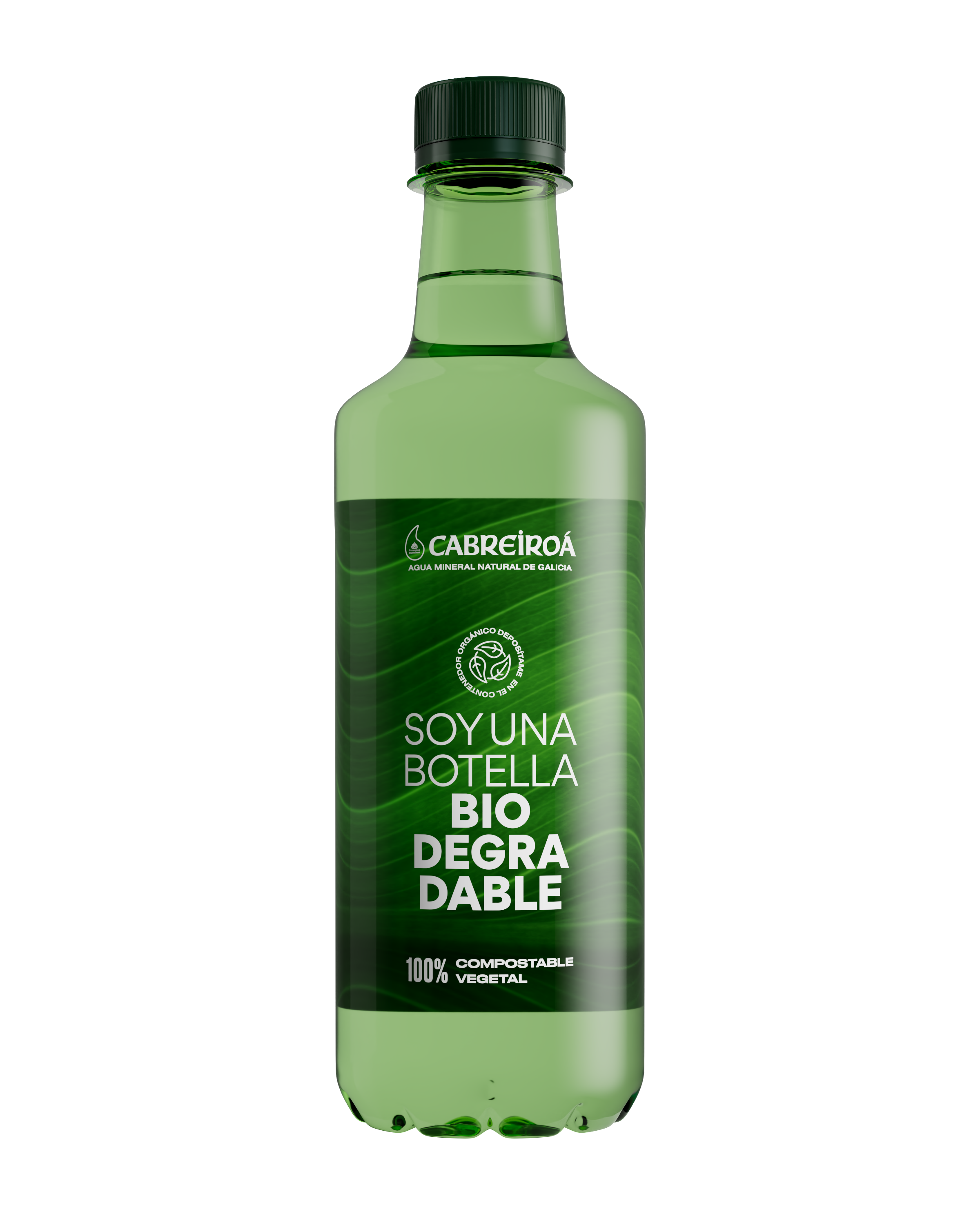 Nueva botella de Agua Cabreiroá 100% biodegradable.