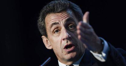El expresidente Sarkozy, en un acto en Rennes.