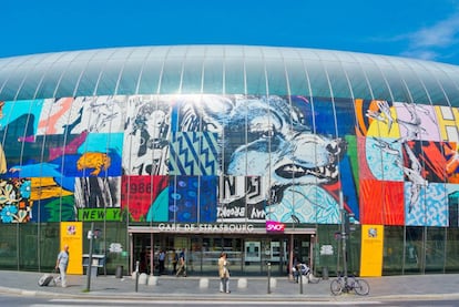Exterior de la estación de tren de Estrasburgo.