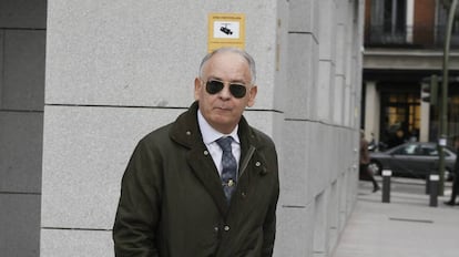 El comisario Eugenio Pino, tras comparecer en la Audiencia Nacional en enero de 2019.