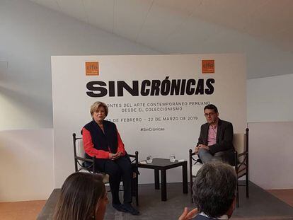 Ella Fontanals-Cisneros, este mañana en Madrid, durante la presentación. 