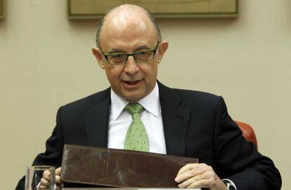 El ministro de Hacienda, Crist&oacute;bal Montoro, en una comparecencia p&uacute;blica.