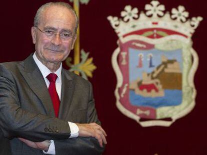El alcalde de Malaga, Francisco de la Torre, este lunes en el Ayuntamiento.
