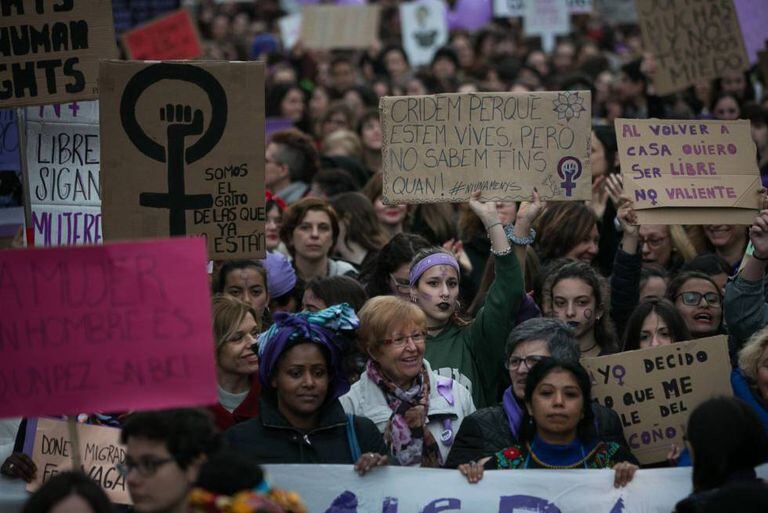 Manifestación del 8-M el pasado año en Barcelona