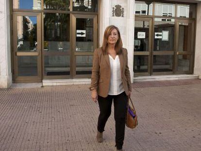 La exalcaldesa socialista de Jerez, Pilar S&aacute;nchez, en los juzgados en 2015.