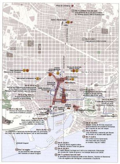 Infografía de los 'Fets d'Octubre' de 1934.