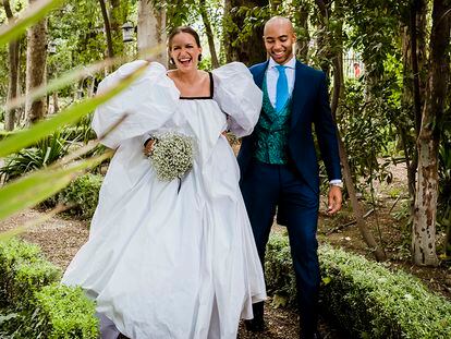 Carlota vestida por Lorenzo Caprile el pasado 19 de septiembre, día de su boda.