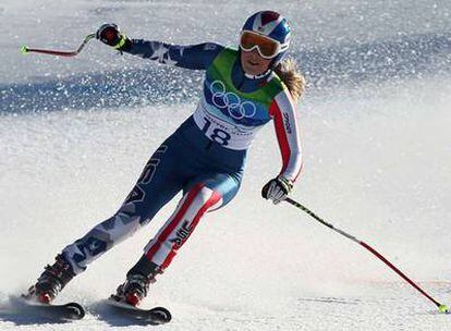 Lindsay Vonn, durante la prueba de descenso.