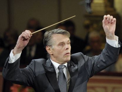 Mariss Jansons, en 2012, durante el Concierto de Año Nuevo en Viena.