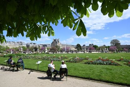 Una vista general del Jardín de las Tullerías, en París.
