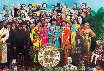Detalle de la portada de 'Sgt. Pepper’s Lonely Hearts Club Band'.