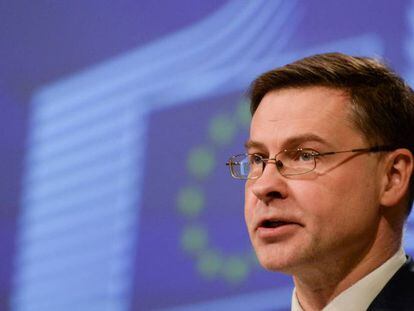 El vicepresidente de la Comisión Europea Valdis Dombrovskis